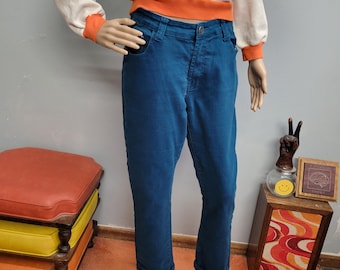 vtg Y2K 2000s Blue Tapered Pants, Miss Cherry size 33