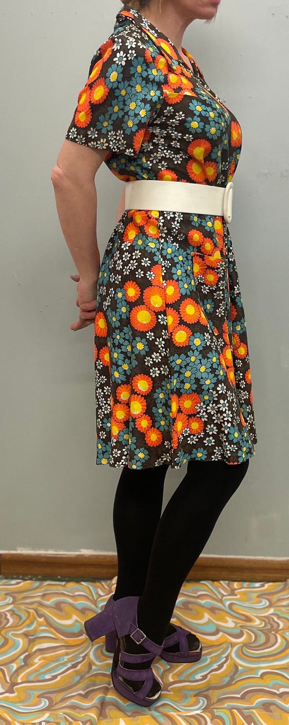 vtg FLOWER POWER TENT pocket dress lane bryant ps… - image 6