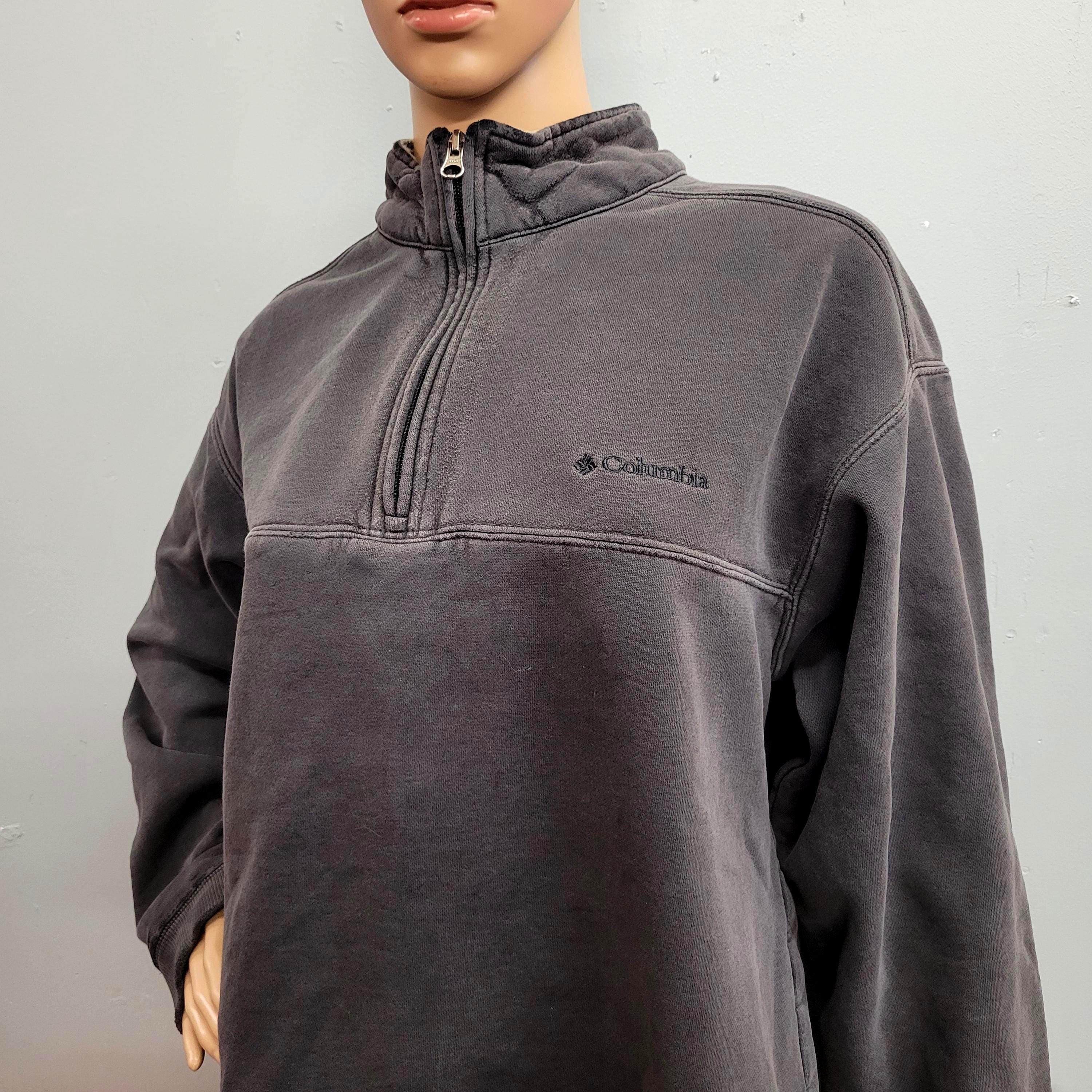 Vtg 90s COLUMBIA SWEATSHIRT : Vintage Large Quarter Zip up Slouchy
