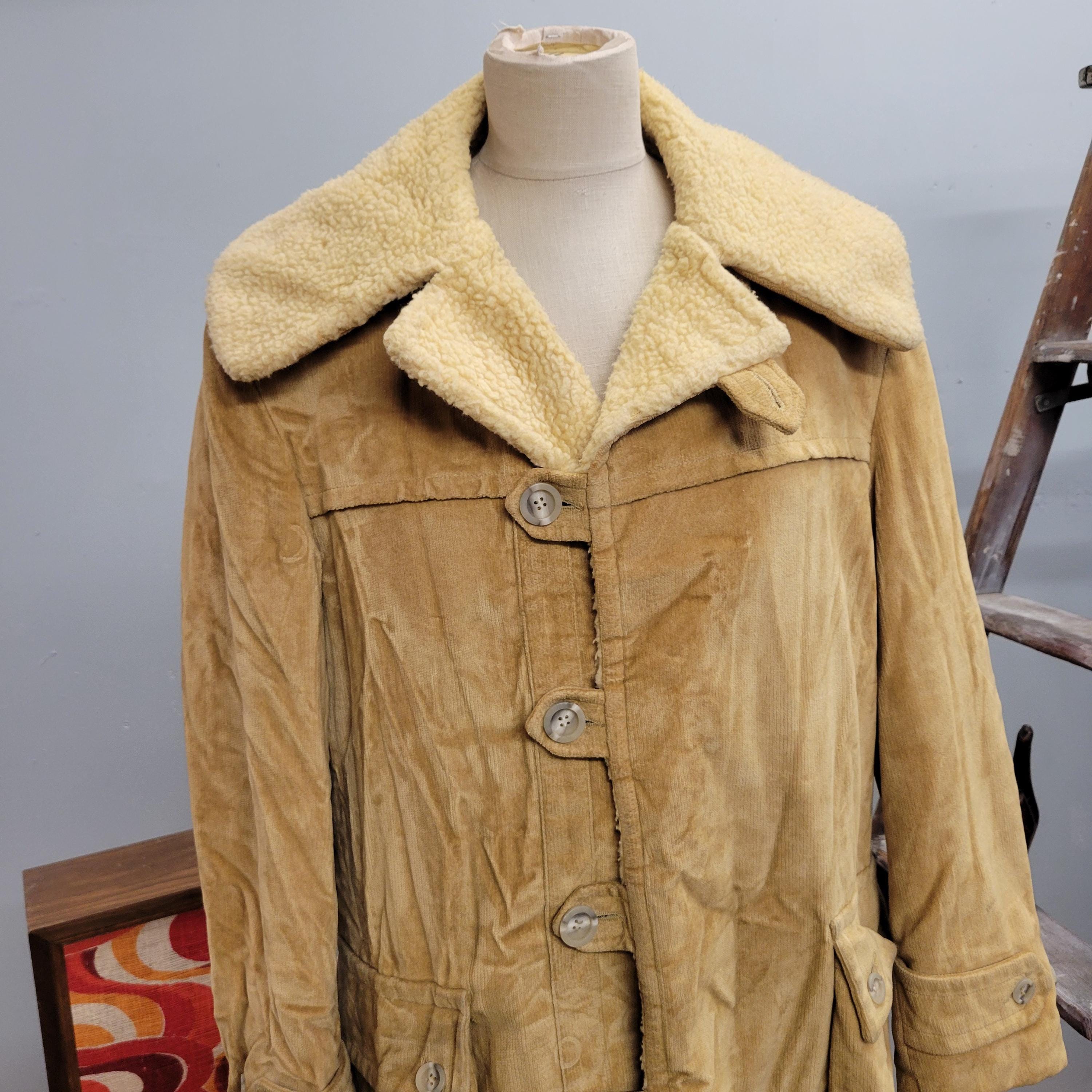 Vtg 70s Corduroy Sherpa Coat - Mens Large Vintage Mcgregor Western