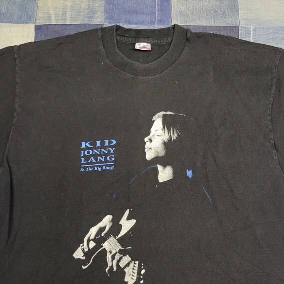 Vintage 90s KID JOHNNY LANG the Big Bang Guitar Blues Rock Tshirt