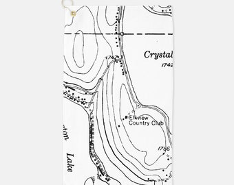 Local Golf Course Map Golf Towel - Preorder (ships in 2 weeks)