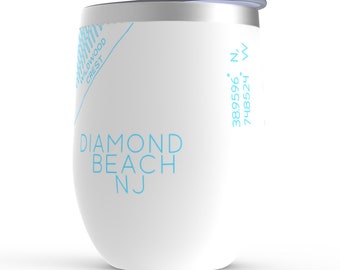 Diamond Beach Nj Map Tumbler - Naomi