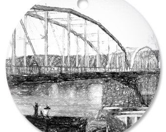 Pittston/West Pittston Bridge Porcelain Ornament