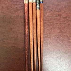 5 Pieces ABALONE Mother Of Pearl Shell Iinlay Hair BARRETTE Wood STICK Pin