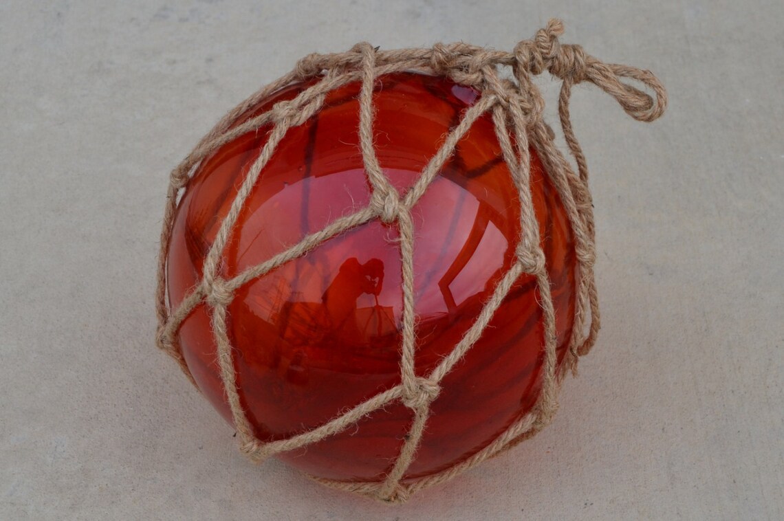 Red Reproduction GLASS FLOAT Fishing Buoy Ball With Etsy