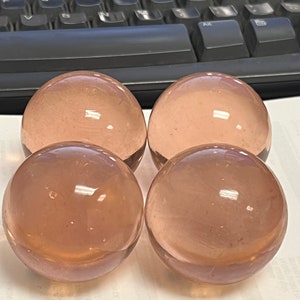 4 Pieces Pink Decorative Reproduction Solid Glass Ball 2&quot;