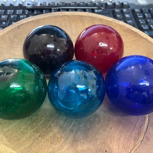 5 Pieces Assorted Decorative Reproduction Blown Glass Float Fishing Buoy Ball 3&quot;