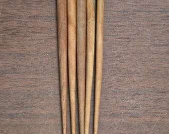 5 Pieces ABALONE Mother Of Pearl Shell Iinlay Hair BARRETTE Wood STICK Pin