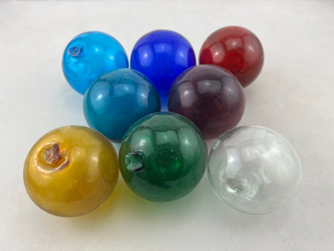 8 Pcs Reproduction Blown Glass Float Fishing Buoy Ball 3 Etsy