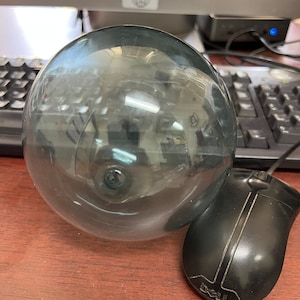 Gray Decorative Reproduction Blown Glass Float Fishing Buoy Ball 5&quot;