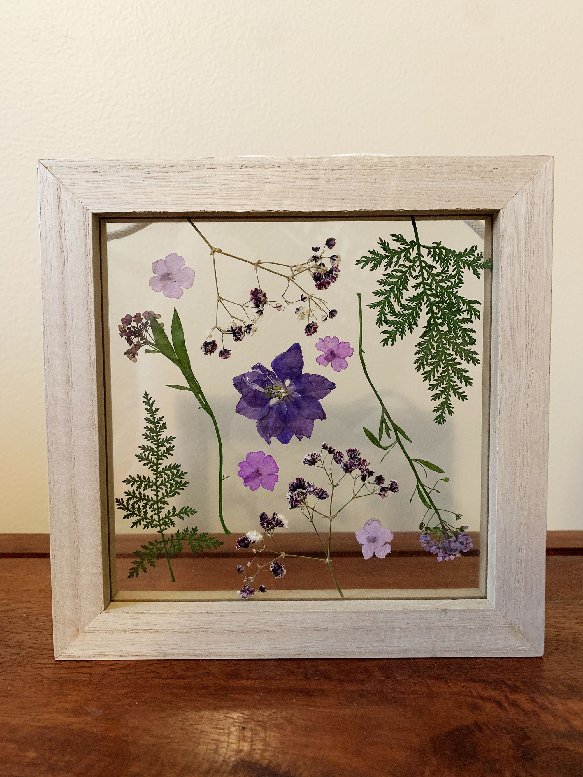 Pressed Flowers Glass Framed Wall Decor Etsy Italia