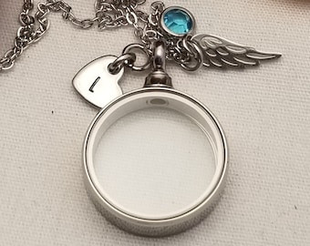 Cremation Ash Memorial Round Glass Urn Necklace Pendant, Human Pet Ash Hair Sand Fur Urn, Memorial Keepsake Locket, Remembrance Loss love