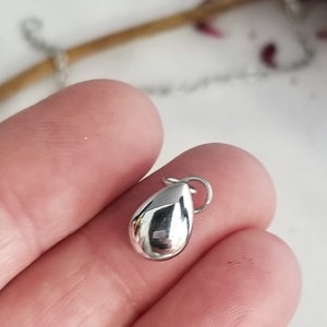 Cremation Ash Tiny Teardrop Urn, Stainless Keepsake Ash Holder Necklace, Hair, Flower, Sand Urn, Loss Of Loved One, Remembrance Tiny Urn