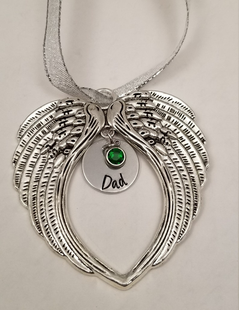 Angel Wing Hanging Memorial Christmas Tree Ornament Heaven Etsy