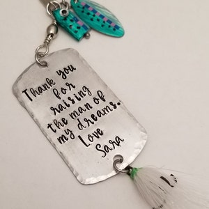 Personalized Hand Stamped Fishing Lure - Wedding Groomsmen Gifts - Fathers Boyfriend Grandfather Dad Gifts - Men&#39;s Gifts - Fishing Tackle
