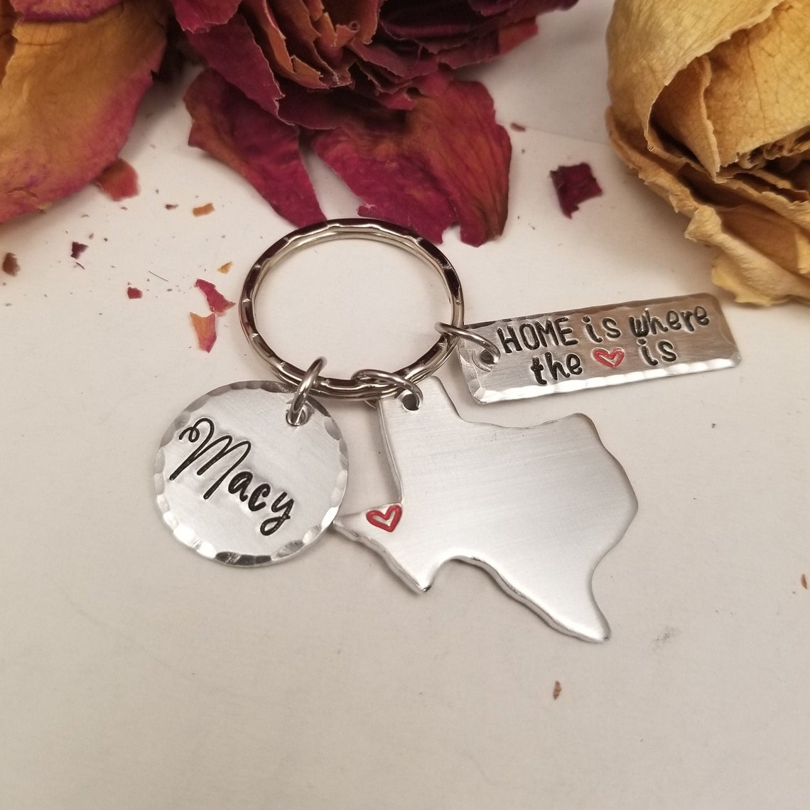 Home Is Where The Heart Is Key Chain State of Texas KeyChain Etsy