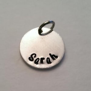 ADD ON CHARMS - Round Discs Aluminum Brass Copper Add On Discs Only - Custom Hand Stamped Pendants - Personalized