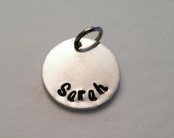 ADD ON CHARMS - Round Discs Aluminum Brass Copper Add On Discs Only - Custom Hand Stamped Pendants - Personalized