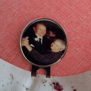 Memorial Photo Golf Marker, Personalized Golf Ball Marker with Hat Clip, Custom Photo, Gift for Golfer, Photo Removable Magnetized Hat Clip