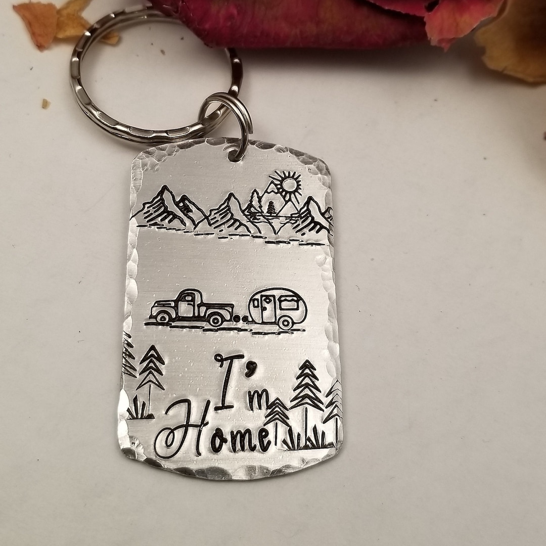 Camping Keychain - Outdoor Travel Trailer Caravan Keychain - Camper ...