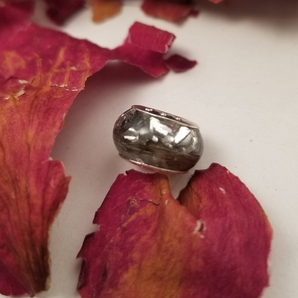 Memorial Cremation Ash Bead Cremation Ash Remembrance Bead Etsy