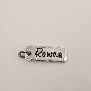 Add On Tag - Rectangle Aluminum, Brass, Copper Add On Tag - Custom Hand Stamped - Personalized