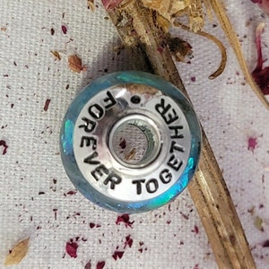 Memorial Hair Flower Cremation Ash Bead, Personalized Keepsake Bead, Baby Child Haircut, Loss Of Loved One, Remembrance Big Hole Bead Style