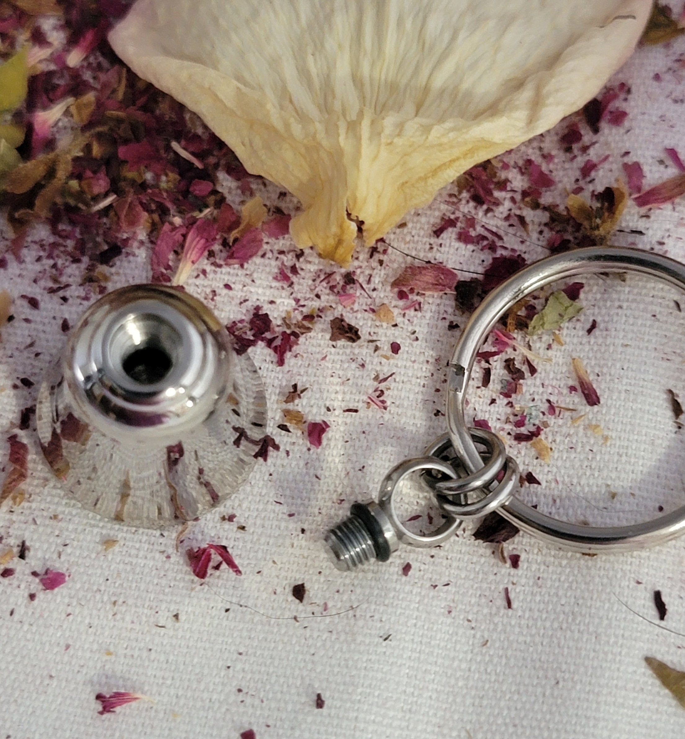 Cremains Ash Bell Urn Keychain , Stainless Self Fill Silver Bell Urn ...