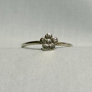 Dainty Sterling Silver Flower Ring - Bridesmaid Birthday Wedding Communion Baptism Gift