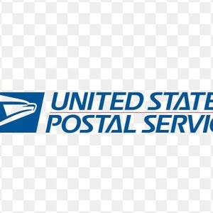 May include: The United States Postal Service logo features a blue eagle head in a blue square with the text "UNITED STATES POSTAL SERVICE" in blue letters with a red line separating the words.