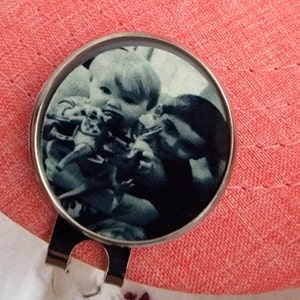 Photo Golf Marker, Personalized Golf Ball Marker with Hat Clip, Custom Photo, Gift for Golfer, Photo Removable Magnetized Hat Clip