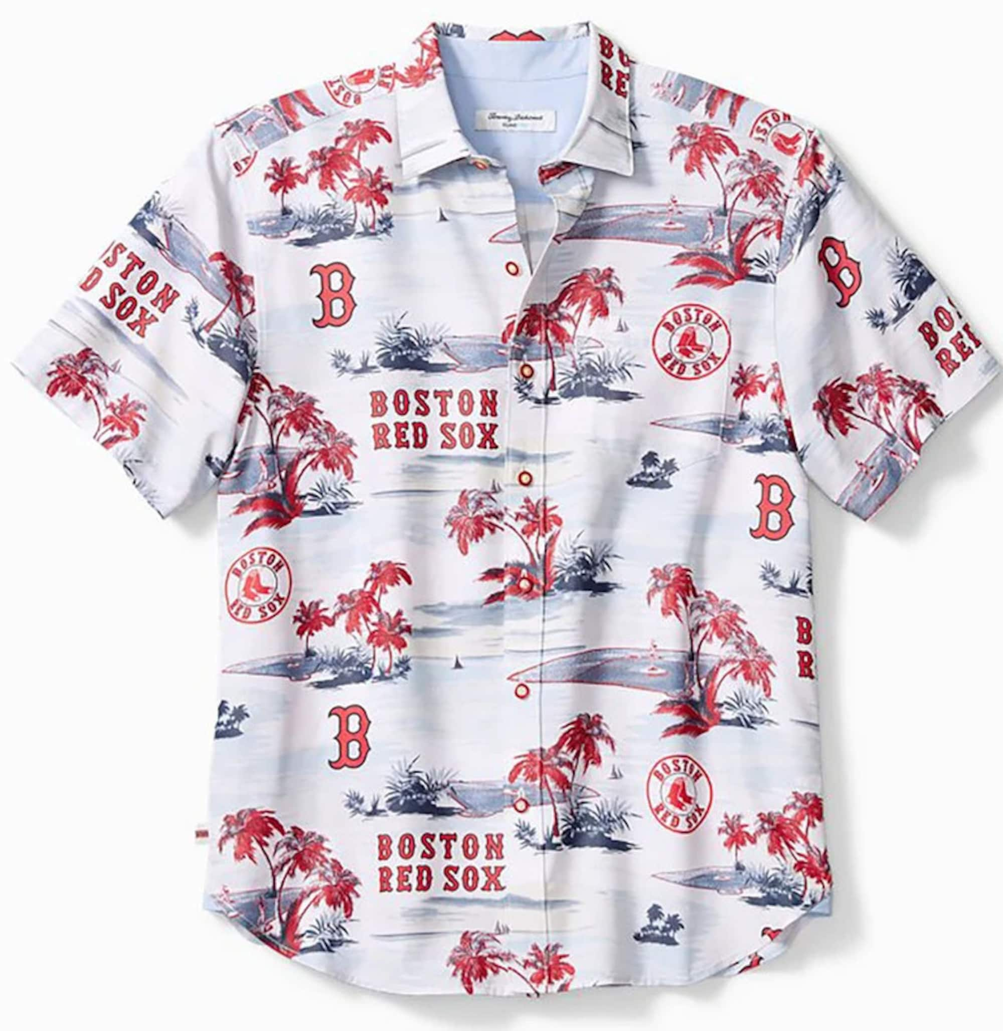 red sox button down shirt