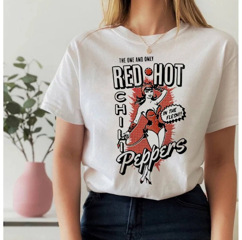 Discover Red Hot Chili Peppers RHCP Logo Rock Band T-Shirt