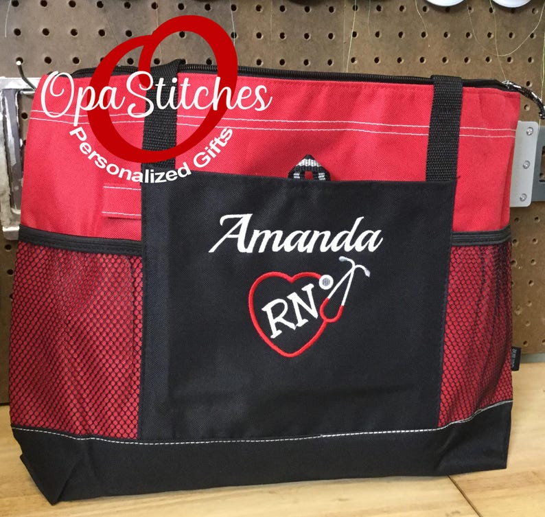 Personalized Nurse Tote Bag – Embroidered Name & Title image 14