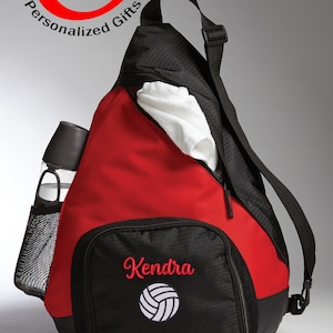 sling bag, sports or travel, great for youth, school group, monogramed, embroidered and personalized with with name/date, bulk
