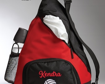 Personalized Sling Bag, Embroidered Sports Travel Backpack