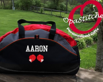 Monogrammed sports Duffel Bag, personalized embroidered with name/design, (Football, baseball, cheer, skates, boxing ect),select design