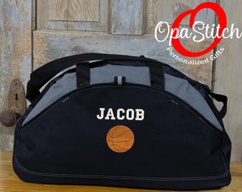 Personalized Embroidered Basketball Duffel Bag – Custom Sports Team Gift