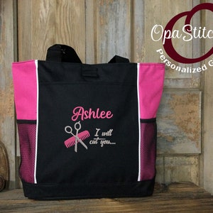 Hair Stylist Tote bag. Beautician Theme Tote Bag. Personalized