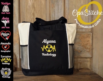 Personalized Rad Tech Tote Bag | Embroidered Radiology Gift
