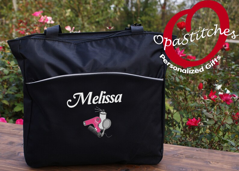 Personalized Hair Stylist Tote Bag Embroidered With Styling Etsy