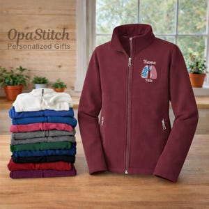 Personalized Phlebotomy Tech Jacket, Custom Embroidered Name Fleece, Phlebotomist Gift image 1