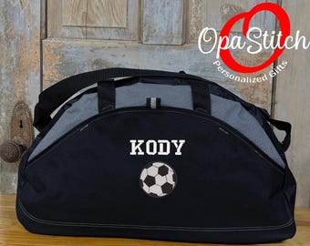 Personalized Embroidered Soccer Duffel Bag – Large Sports Gym Tote