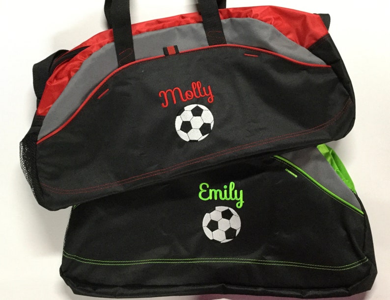 Monogrammed sports Duffel Bag, personalized embroidered with name/design,Football, baseball, multi, skates, boxing ect,select design image 7