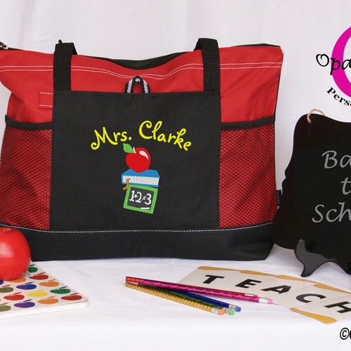 monogrammed totes for teachers