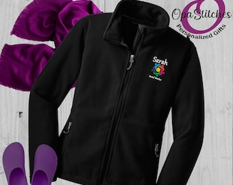 Social Worker Monogrammed Fleece | Personalized Case Manager Jacket | Embroidered Name & Title | BSW MSW Gift