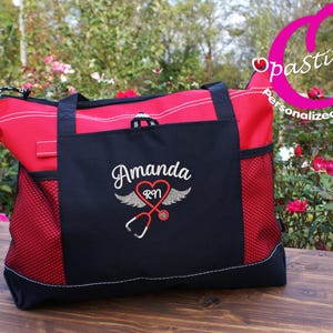 Personalized Nurse Tote Bag – Embroidered Name & Title image 19