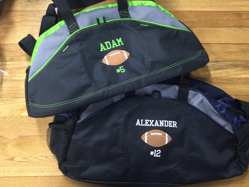 Monogrammed sports Football Duffel Bag, personalized and embroidered with your name, gift for coaches, sports team gifts, appreciation gift image 6