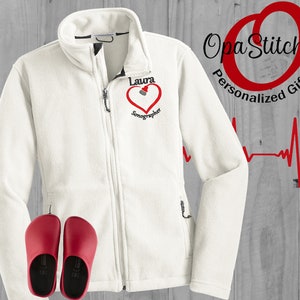 Rad Tech thick fleece jacket personalized gift for rad tech, RT CT MRI x-ray gift, new Rad Tech gift, graduation gift, Us tech Sonographer